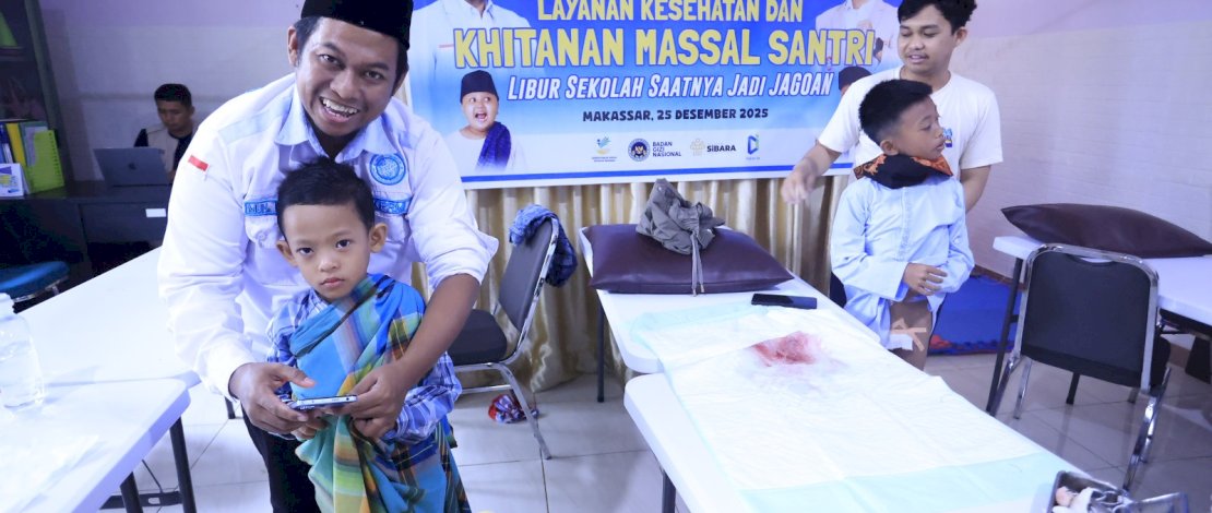 BKPRMI Kota Makassar Gelar Layanan Kesehatan dan Khitanan Massal Santri 2025