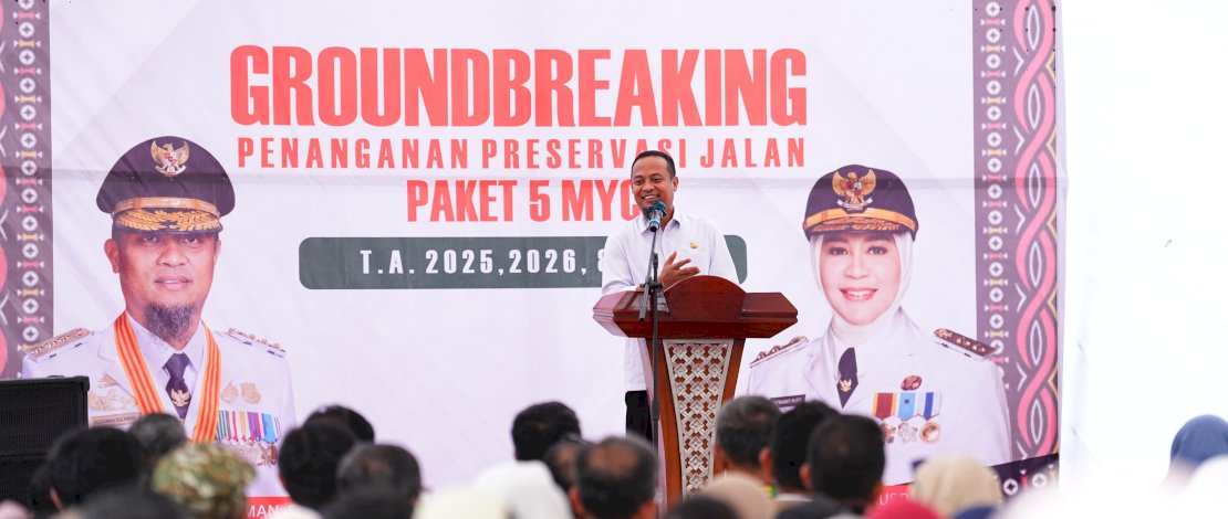 Gubernur Sulsel Andi Sudirman Sulaiman secara resmi melakukan groundbreaking pembangunan Jalan Paket V melalui skema Multiyears Project (MYP) dengan total anggaran sekitar Rp383 miliar, Kamis, 15 Januari 2026.