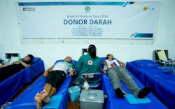 PLN UPT Makassar Gelar Donor Darah Peringati Bulan K3 Nasional 2026