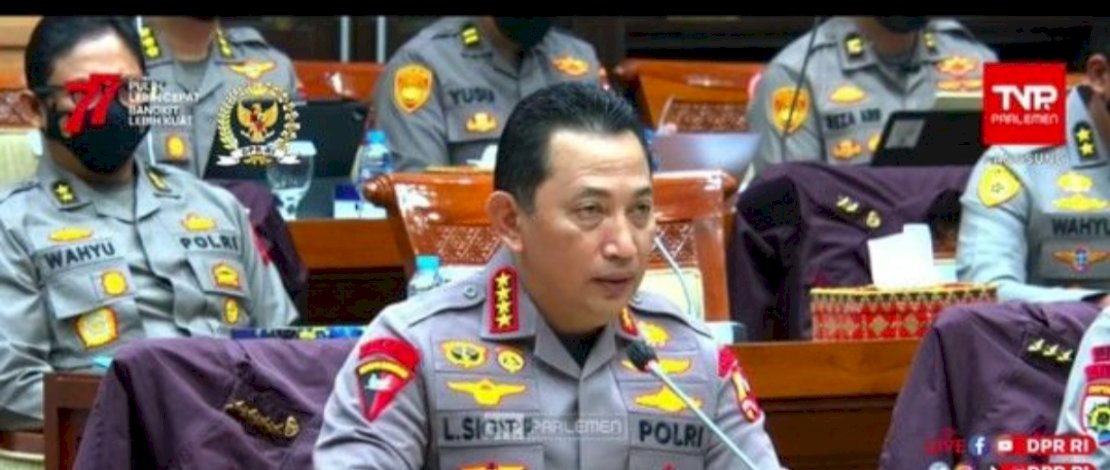 Kapolri Listyo saat menyampaikan kesimpulan dalam rapat kerja bersama Komisi III DPR, Senin, 26 Januari 2026.