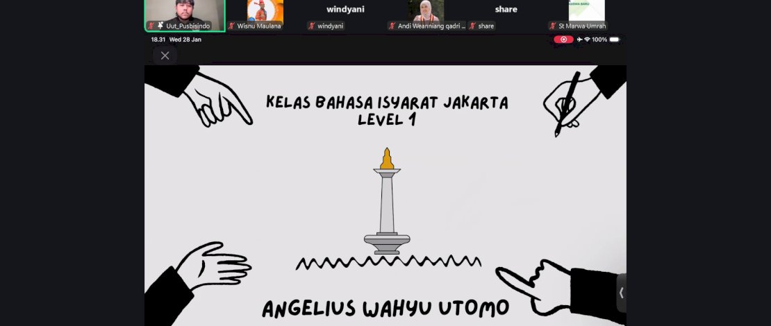 RSUD Daya Kota Makassar bekerja sama dengan Pusat Bahasa Isyarat Indonesia (Pusbisindo) Jakarta menyelenggarakan Pelatihan Bahasa Isyarat Tingkat I yang dimulai pada 28 Januari 2026.