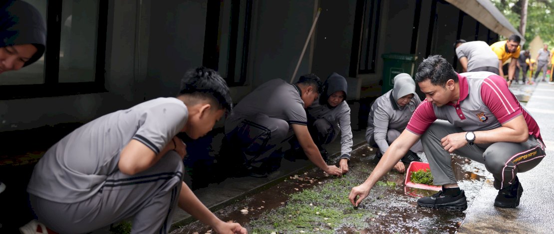 Ratusan personel Polres Gowa melaksanakan kegiatan bersih-bersih di kawasan Istana Kerajaan Balla Lompoa, Kecamatan Somba Opu, Kabupaten Gowa, Sulawesi Selatan, sebagai tindak lanjut arahan Presiden Republik Indonesia Prabowo Subianto terkait penataan dan kebersihan destinasi wisata nasional.
