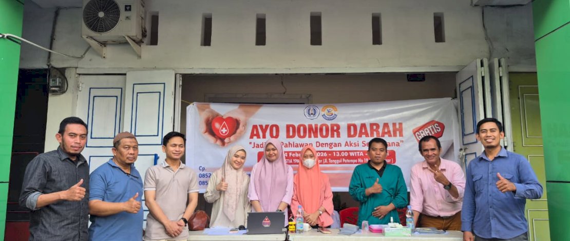 Sekolah Tinggi Ilmu Administrasi (STIA) Abdul Haris Makassar yang beralamat di Jalan Tanggul Patompo menggelar kegiatan donor darah pada Sabtu, 14 Februari 2026, sebagai bentuk kepedulian sosial sekaligus pengabdian kepada masyarakat.