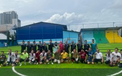 Laga Persahabatan Pemprov Sulsel - BKN Berakhir Imbang