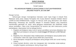 Cuaca Ekstrem, Sekolah PAUD hingga SMP di Makassar Belajar Daring 