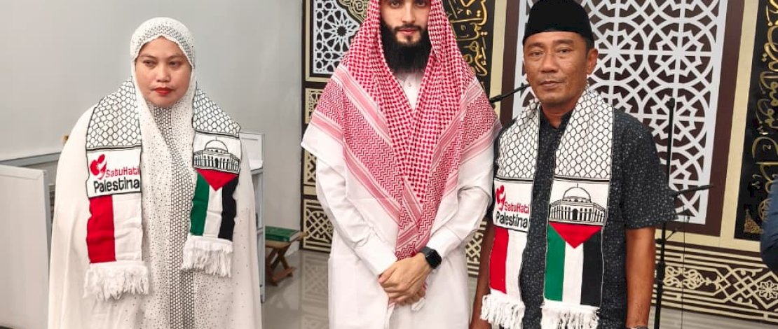 Safari Ramadan dari Gaza, Syaikh Yousef Serukan Solidaritas Palestina di Masjid Binti Marwati