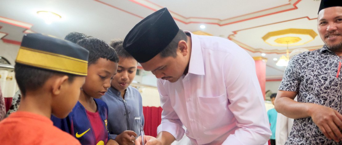 Bupati Bantaeng, M Fathul Fauzy Nurdin, kembali menghadiri Safari Ramadan, di Masjid Nurussa'adah, Kelurahan Lamalaka, Kecamatan Bantaeng, Sabtu, 28 Februari 2026.