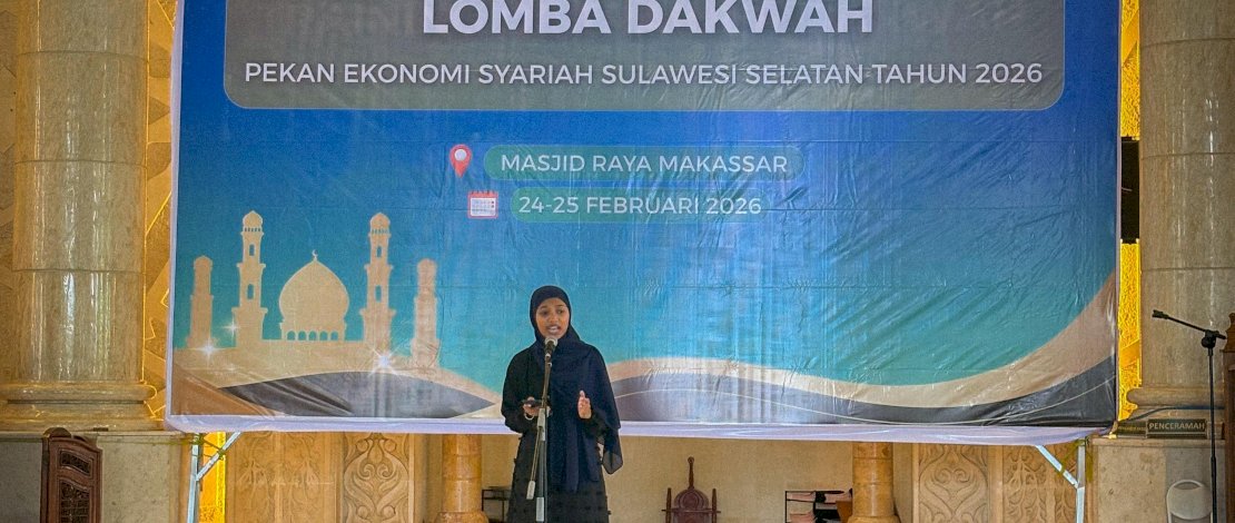 BI Sulsel bersinergi dengan Himpunan Ekonomi Bisnis Pesantren (HEBITREN) Sulsel sukses menggelar kegiatan Training of Trainer (ToT) dan Lomba Dakwah yang berlangsung selama 2 (dua) hari, pada 24-25 Februari 2026, di Masjid Raya Makassar. 