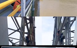 SPJM Pasang Fasilitas Safety Baru di Jembatan Mahakam Samarinda