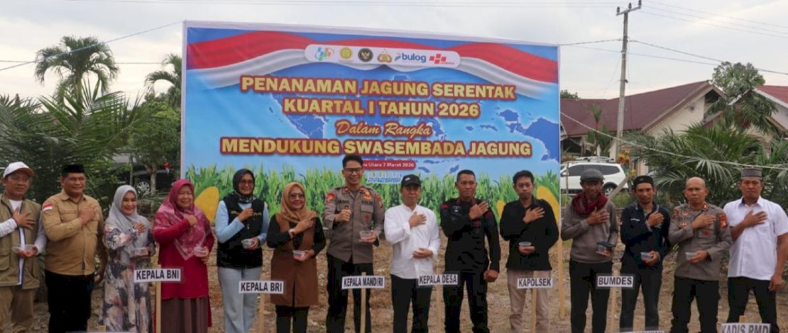 Pemkab Luwu Utara dan Polri Perkuat Ketahanan Pangan Lewat Tanam Jagung Serentak
