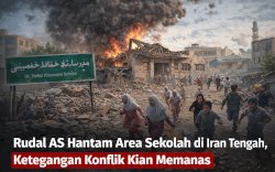 Rudal AS Hantam Area Sekolah di Iran Tengah, Ketegangan Konflik Kian Memanas
