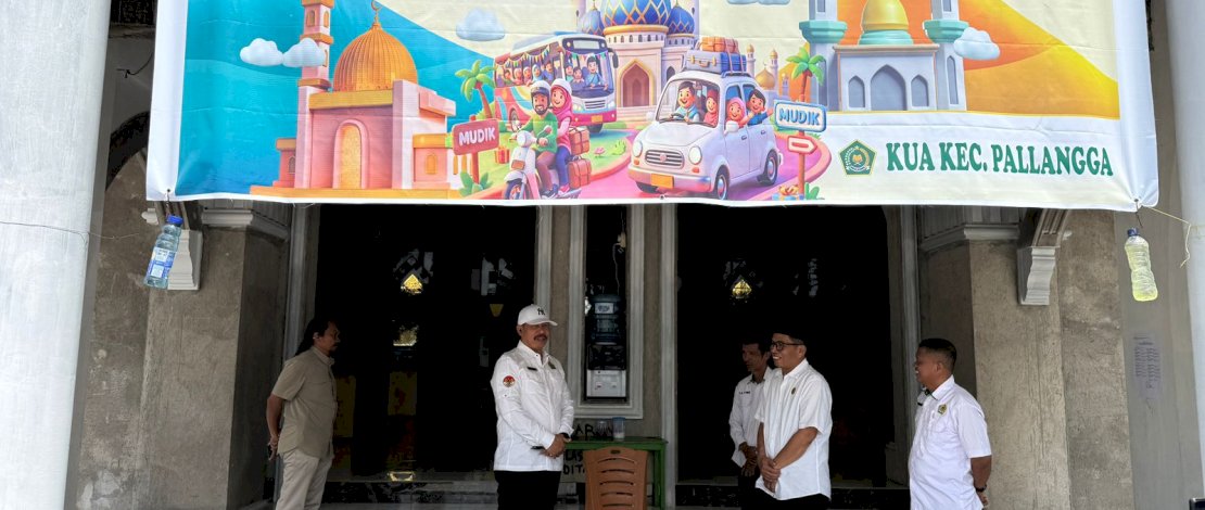 Kepala Kantor Wilayah Kementerian Agama Provinsi Sulsel, Ali Yafid, melakukan pemantauan dan pengecekan langsung kesiapan posko Ramah Pemudik di jalur poros utama arus mudik dan arus balik wilayah selatan Sulsel.