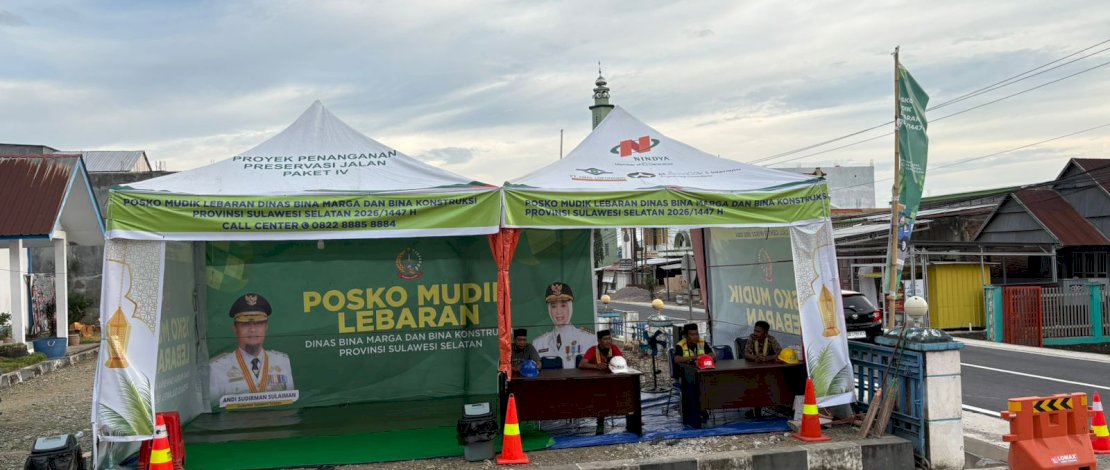 Posko Mudik Lebaran Bina Marga Sulsel Layani Kesehatan, Informasi Lalu Lintas hingga Takjil Pemudik