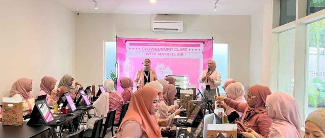 Glowbuburit Class dan Ready To Glam, Kolaborasi Maybelline dan CitraCosmetic Hadirkan Edukasi Makeup di Makassar