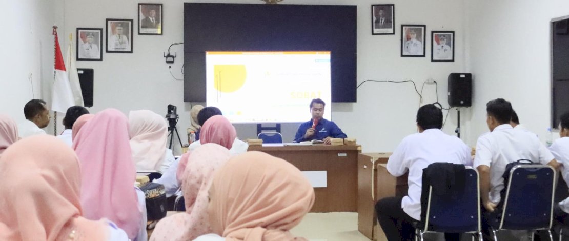 Sosialisasi kepada pendamping Program Keluarga Harapan (PKH) terkait groundcheck Penerima Bantuan Iuran (PBI), Senin, 30 Maret 2026.