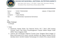 Badan Gizi Nasional Hentikan Ratusan SPPG di NTB, Ini Penyebabnya