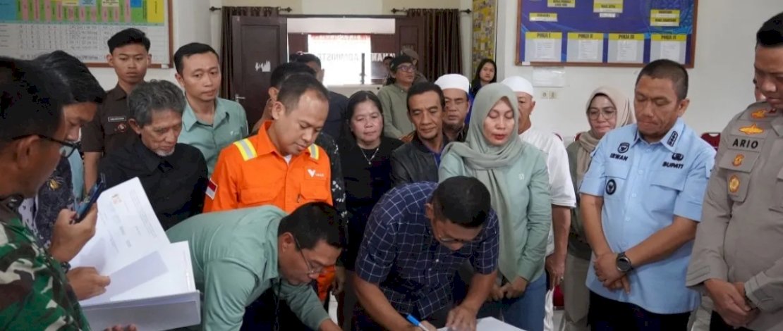 Penandatanganan kesepakatan lahan Old Camp di Sorowako, Kamis, 12 Maret 2026.