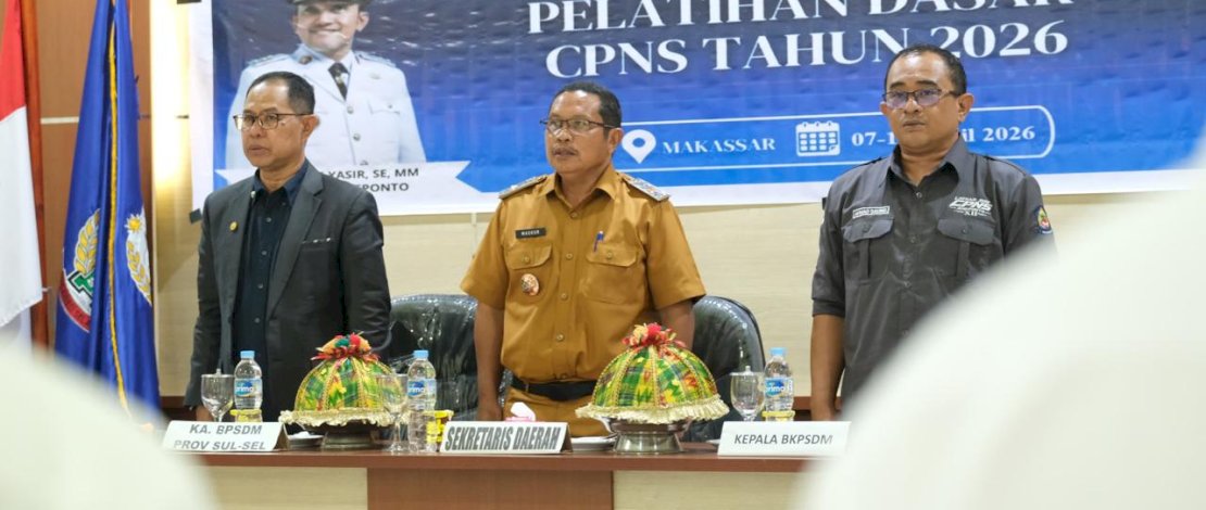 Pj Sekda Jeneponto Resmi Buka Latsar CPNS Angkatan XII Tahun 2026, Siapkan ASN Profesional dan Berdaya Saing