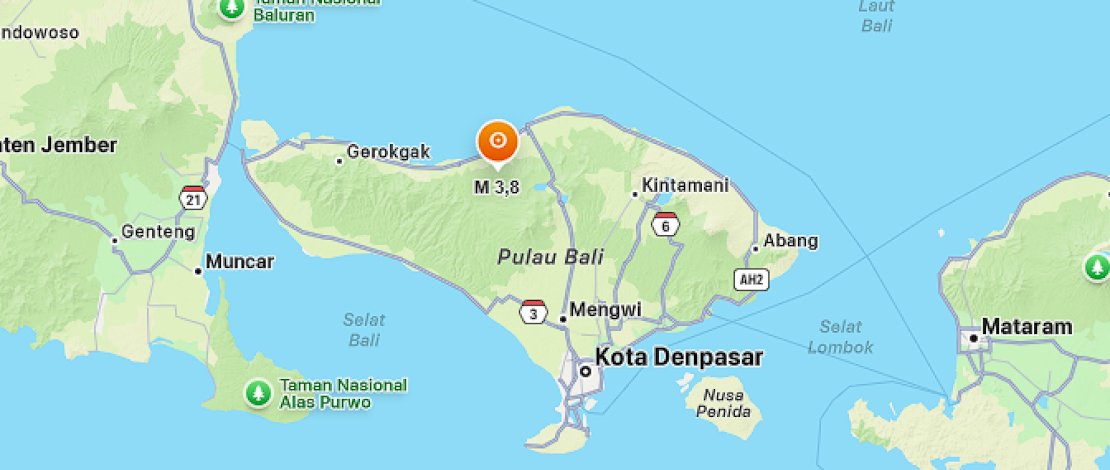 Gempa M 3,8 Guncang Buleleng Bali, Getaran Terasa hingga Tabanan