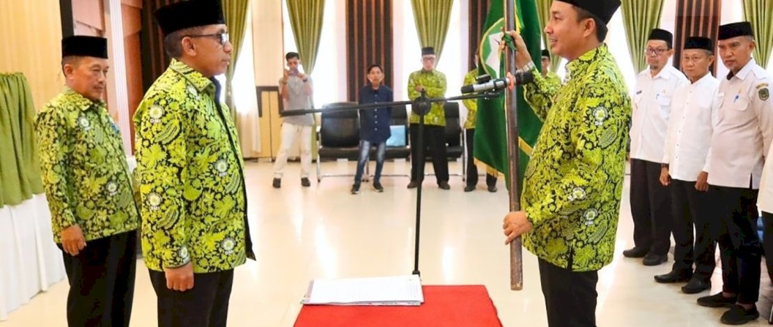 Pelantikan Andi Abdullah Rahim berlangsung di Aula La Galigo Kantor Bupati Luwu Utara, Rabu (22/4/2026). 