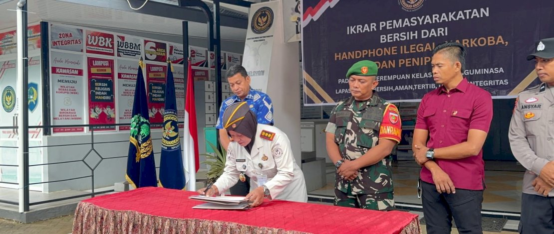 Lapas Perempuan Sungguminasa Teguhkan Komitmen Bersih dari Handphone Illegal, Narkoba dan Penipuan