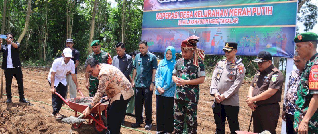 Sinergi TNI dan Pemkab Takalar: Pangdam XIV/Hasanuddin dan Bupati Daeng Manye Resmikan Ground Breaking Koperasi Merah Putih