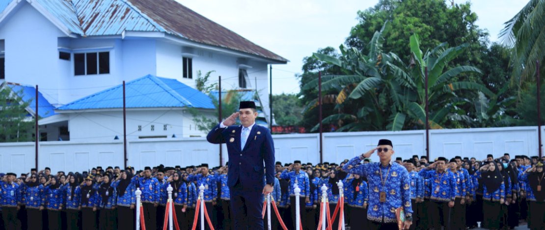 upacara ini dipimpin langsung oleh Sekretaris Daerah Kabupaten Takalar, Muhammad Hasbi, S.STP., M.AP., M.Kom., mewakili Pj. Bupati Takalar.