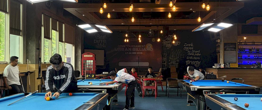 Hari pertama Tournament Urban Billiard 2026 berlangsung meriah dan dipadati peserta maupun penonton dari berbagai daerah.