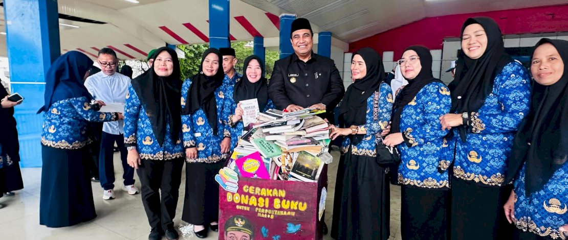 Rayakan Hari Buku, Bupati Maros Wajibkan Seluruh ASN Berdonasi Buku untuk Sekolah