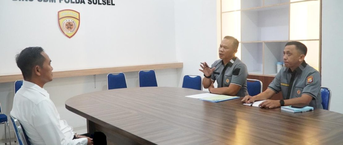 Polda Sulsel menggelar Assessment Center untuk posisi Kasatlantas Eselon IV A Polda Sulsel, Kamis, 21 Mei 2026.