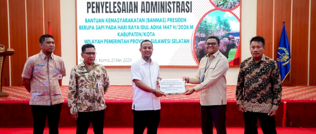 Penyerahan bantuan tersebut dilakukan secara simbolis oleh Tim Sekretariat Kepresidenan RI, Rio Gunawan kepada Gubernur Sulsel, Andi Sudirman Sulaiman di Aula Asta Cita Rumah Jabatan Gubernur Sulsel, Kamis (21/5/2026).