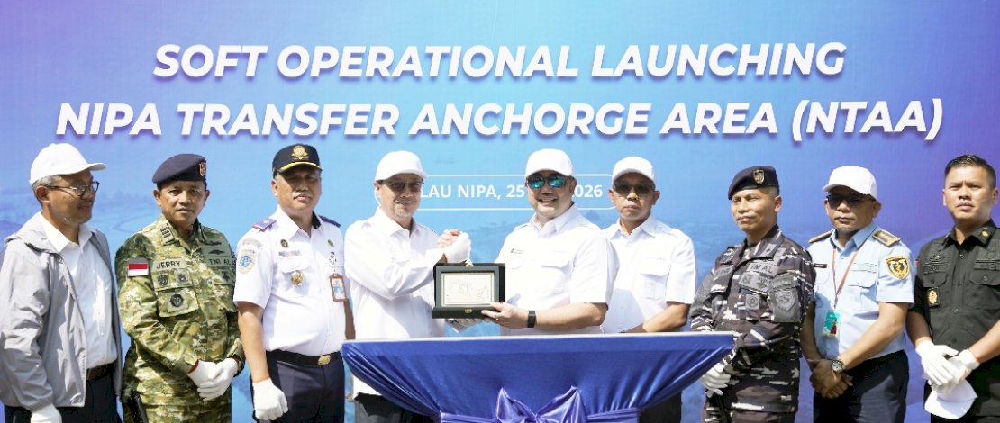Soft Operational Launching NTAA (Nipah Transfer Anchorage Area) di Pelabuhan Feri Harbour Bay, Kepulauan Riau, sebagai langkah awal pengoperasian layanan kepelabuhanan strategis di Perairan Nipa.