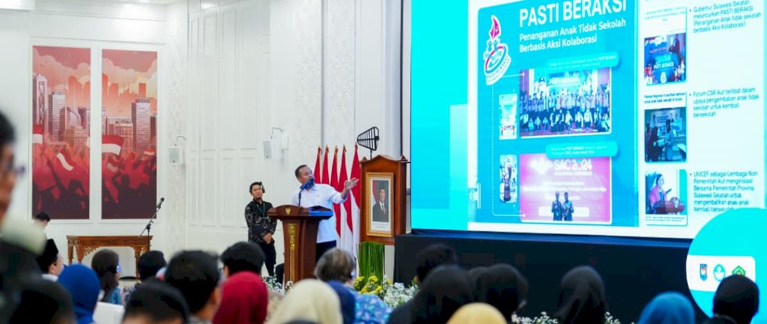 Satu-satunya Gubernur Pembicara di Peluncuran Perpres Anak Tidak Sekolah, Andi Sudirman Bawa Sulsel Jadi Contoh Nasional