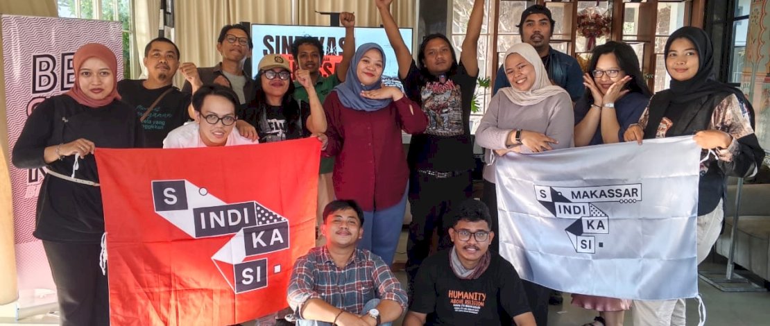 Setelah melalui proses pengorganisasian, pendidikan, dan konsolidasi yang berlangsung sejak 2023, Serikat Pekerja Media dan Industri Kreatif untuk Demokrasi (SINDIKASI) Makassar resmi terbentuk pada Kamis, 4 Juni 2026.
