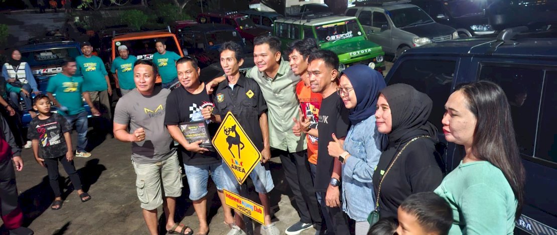 Bupati Bantaeng, Muh Fathul Fauzy Nurdin, menghadiri pembukaan Kopdargab 8 Celebes Retro Classic Jalarambang Retro Classic, Komunitas Mobil Retro Klasik se-Sulawesi, di Pantai Marina, Sabtu malam, 13 Juni 2026.