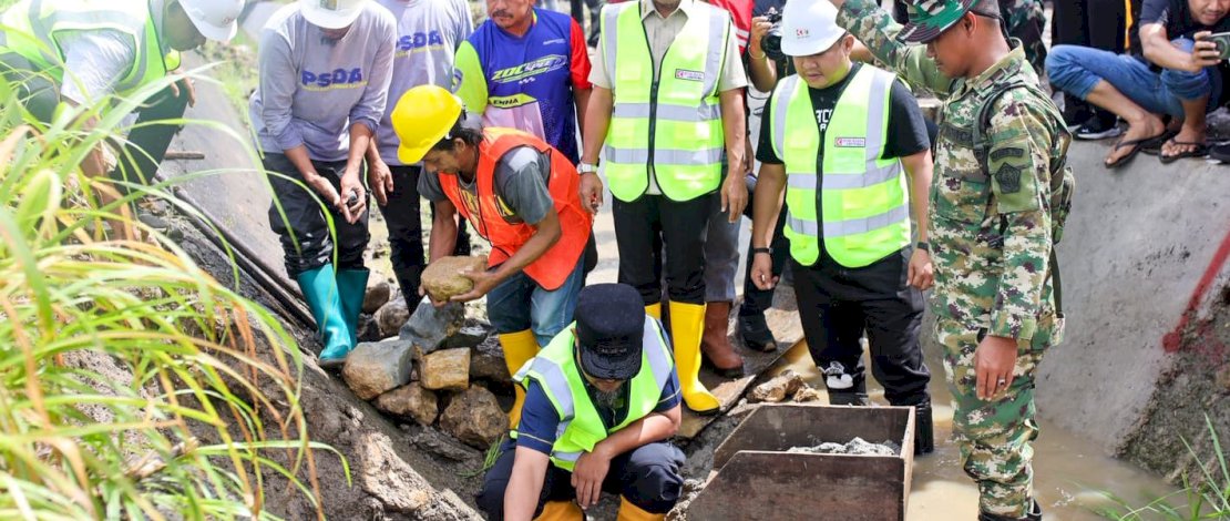 Gubernur Sulsel Ground Breaking Rehabilitasi Irigasi Bengo, Perkuat Produktivitas Pertanian Bone