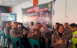 Ditlantas Polda Sulsel Gelar Nobar Piala Dunia 2026 Bareng Warga