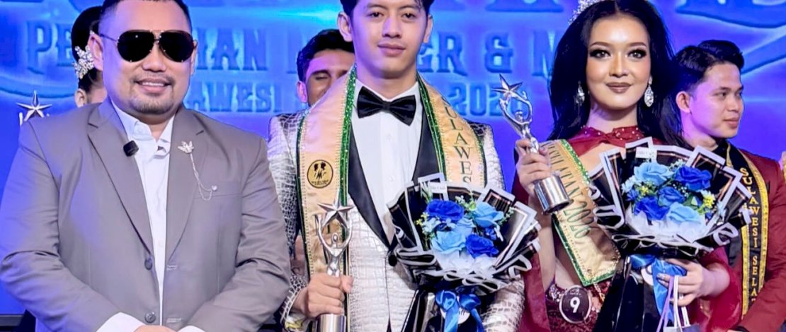 Hardiman Rewa bersama pemenang Mister & Miss Sulawesi Selatan 2026.