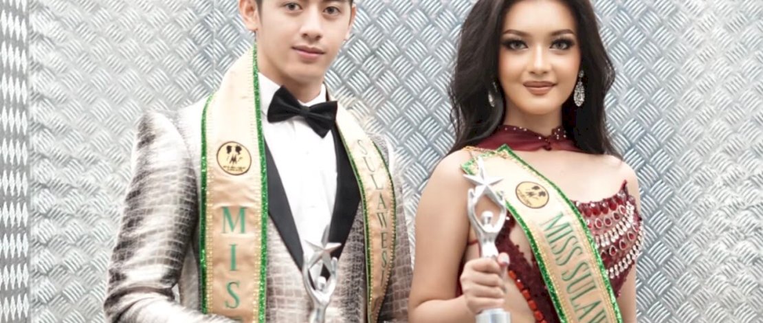Perwakilan Kabupaten Bone Ashabul Fahmi, dan Diva Nurfatila dari Kabupaten Pinrang, tampil gemilang di ajang Mister & Miss Sulawesi Selatan 2026. 