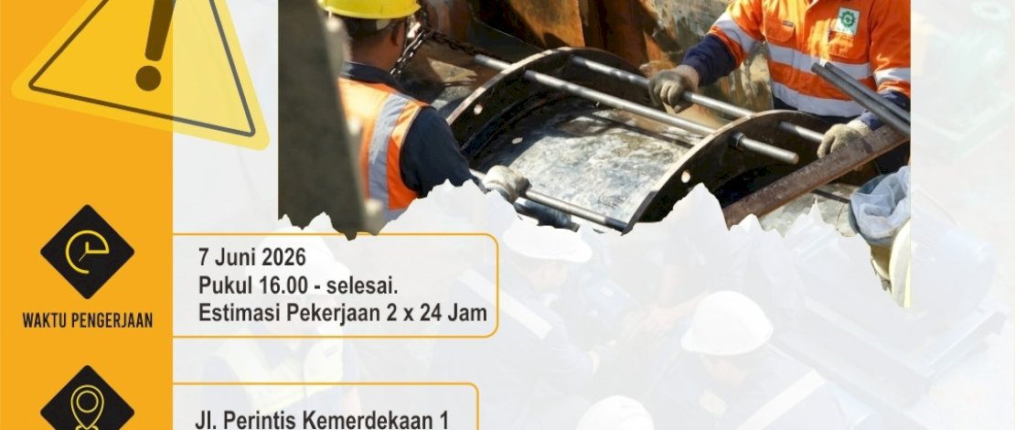 Perbaikan Pipa PDAM di Perintis Kemerdekaan, PDAM Imbau Pelanggan Tampung Air Sebelum Pekerjaan Dimulai