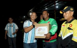 Nobar Piala Dunia Berbalut Kepedulian, Satbrimob Polda Sulsel Hadirkan Semangat Hari Bhayangkara ke-80