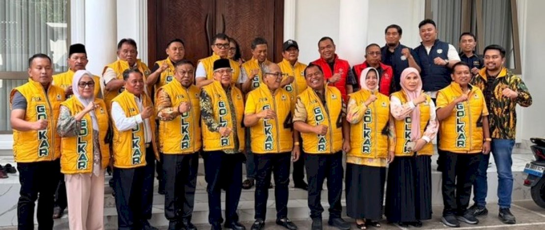 Ilham Arief Sirajuddin (IAS) kumpulkan pengurus DPD II Golkar menjelang Musda Golkar Sulsel. Foto: (dok. istimewa)