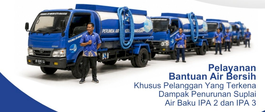 Perumda Air Minum Makassar Kerahkan Armada Tangki, Pastikan Warga Tetap Dapat Akses Air Bersih