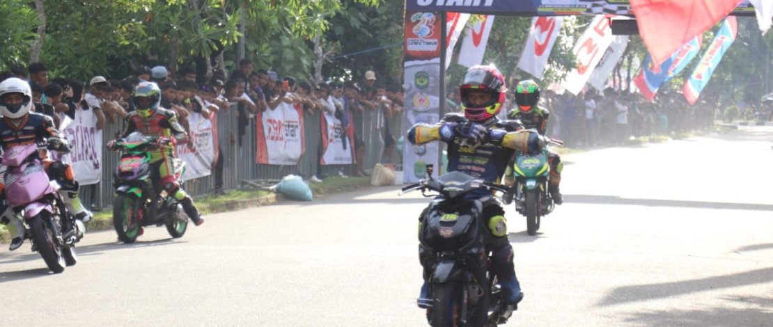 Bupati Cup II Kejuaraan Provinsi (Kejurprov) Ikatan Motor Indonesia (IMI) Sulsel Putaran I Tahun 2026, di Sirkuit Taman Sayang Malili, Desa Puncak Indah, Kecamatan Malili, Sabtu, 30 Mei 2026.