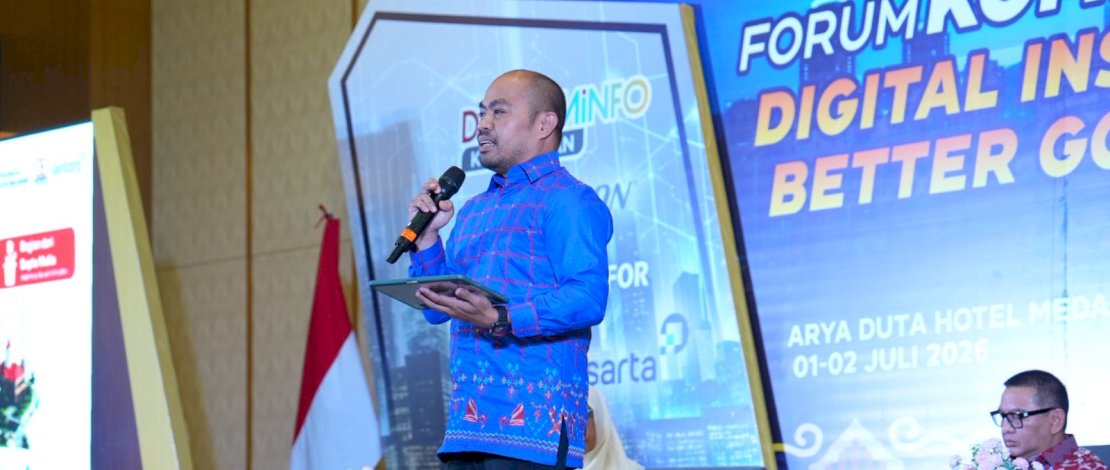 Kepala Dinas Komunikasi dan Informatika Kota Makassar, Muhammad Roem, menjadi narasumber dalam Forum Komunikasi dan Digital (Komdigi) yang digelar sebagai bagian dari rangkaian Rapat Kerja Nasional (Rakernas) XVIII Asosiasi Pemerintah Kota Seluruh Indonesia (APEKSI) 2026 di Hotel Arya Duta, Kota Medan, Kamis, (2/07/2026).