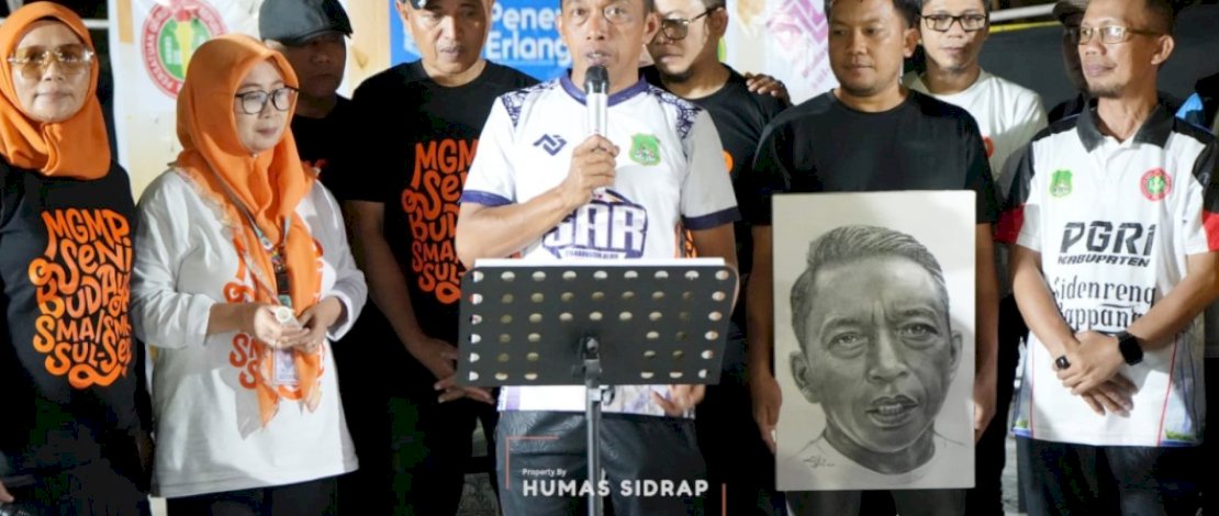 Pameran Lukisan Porsenijar PGRI Sulsel Naik Kelas, Bupati Sidrap Siapkan Ruang Seni yang Lebih Representatif
