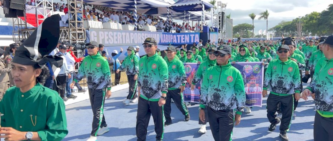 Kontingen Takalar Jadi Magnet Defile Pembukaan Porsenijar, 1.600 Guru Beri Dukungan Langsung