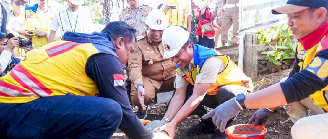 Gubernur Sulsel Ground Breaking Pelebaran Jembatan Sungai Maros A, Perkuat Konektivitas Jalur Trans Sulawesi