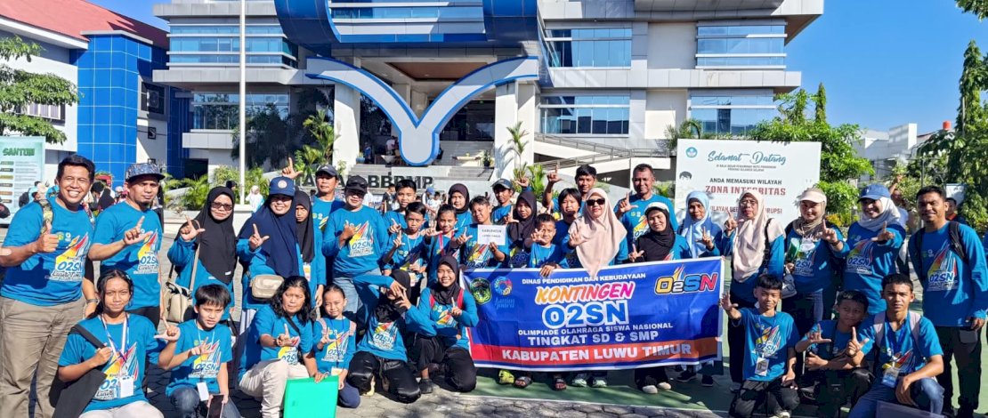 Kontingen Kabupaten Luwu Timur berhasil menorehkan prestasi membanggakan pada ajang Olimpiade Olahraga Siswa Nasional (O2SN) Tingkat Provinsi Sulawesi Selatan.