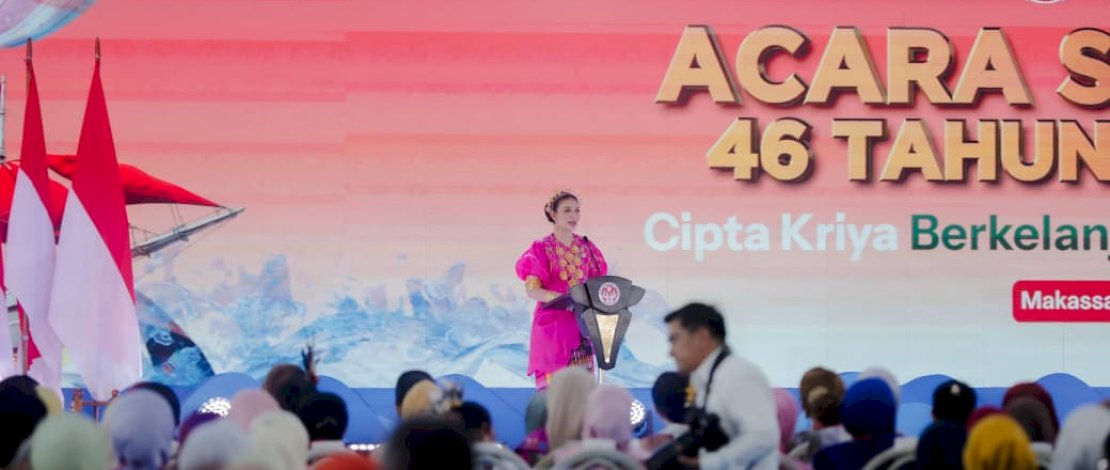 Dewan Kerajinan Nasional Daerah (Dekranasda) Kabupaten Luwu Timur turut ambil bagian dalam puncak peringatan Hari Ulang Tahun (HUT) ke-46 Dewan Kerajinan Nasional (Dekranas) yang digelar di Trans Studio Mall (TSM) Makassar, Jumat, 10 Juli 2026.